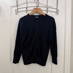 JCrew Navy Button-Up Cardigan